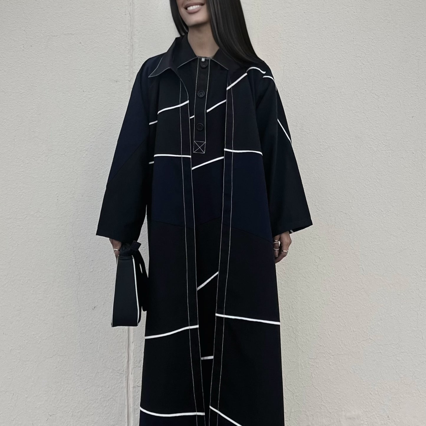 Navy Frame Abaya