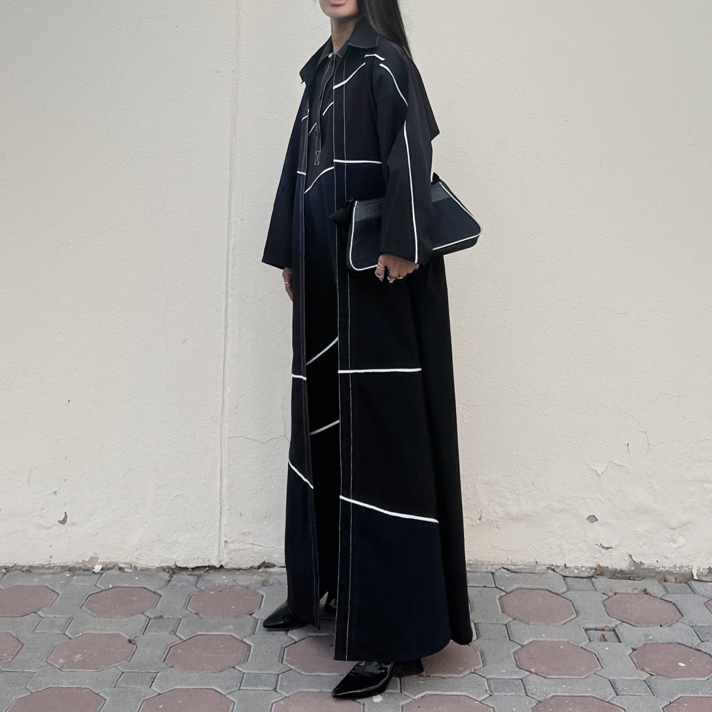 Navy Frame Abaya